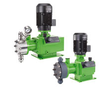 DMH Oscillating positive displacement pumps with hydraulic diaphragm control supplied by Butt's Pumps and Motors Ltd. 