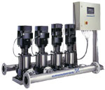 Hydro MPC/2000/1000, Hydro Solo, Hydro Multi-E Complete pressure boosting systems supplied by Butt's Pumps and Motors Ltd. 